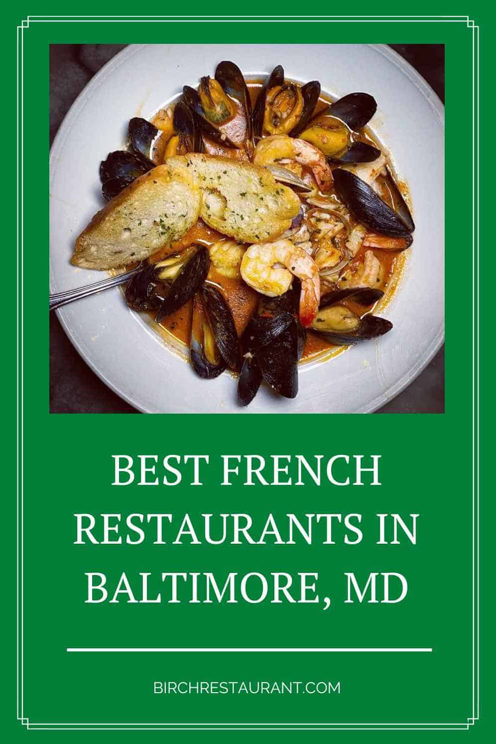 French Restaurants in Baltimore, MD