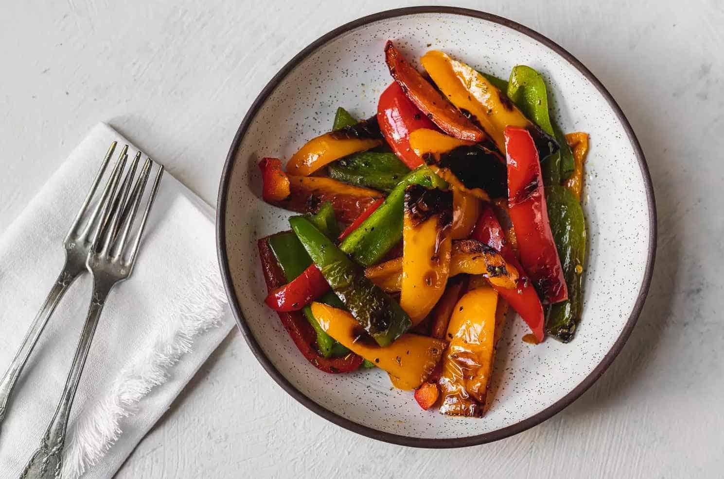 Pan-roasted peppers