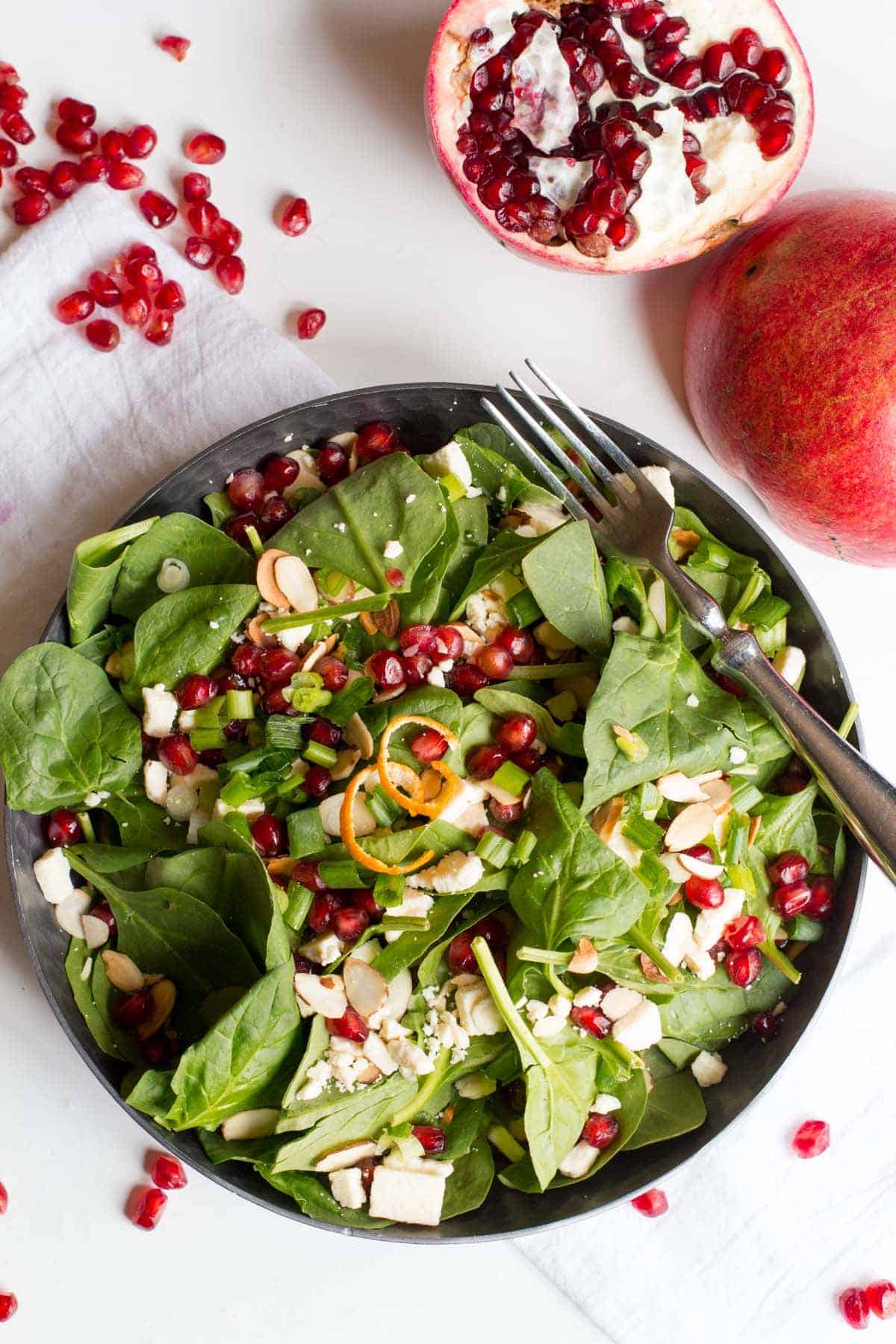 Spinach and Pomegranate Salad