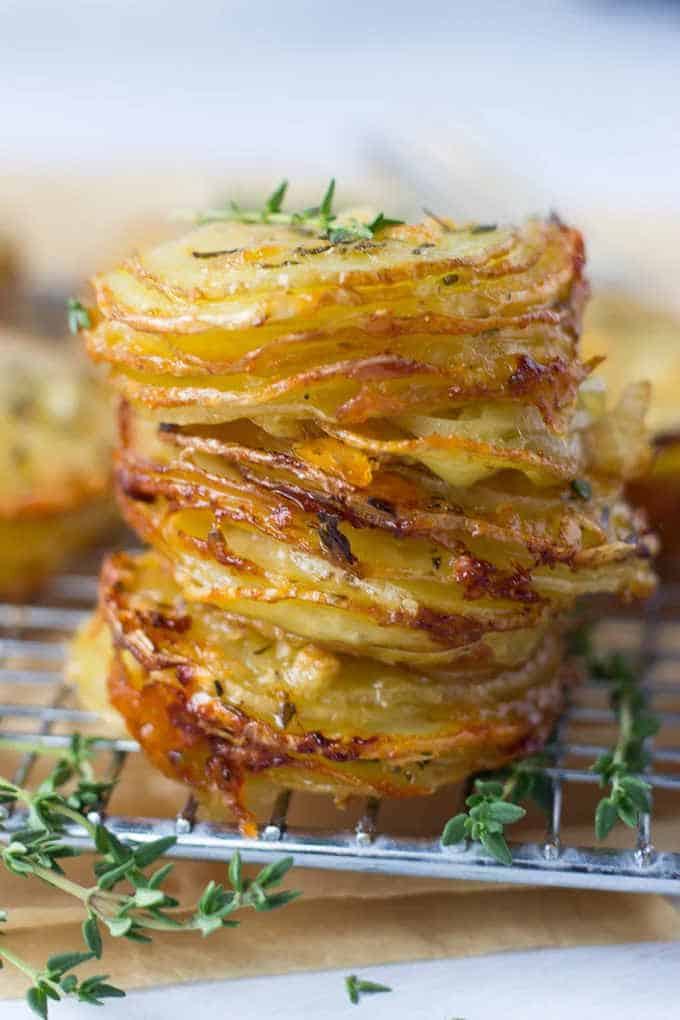 Gruyere and Thyme Stacked Potatoes