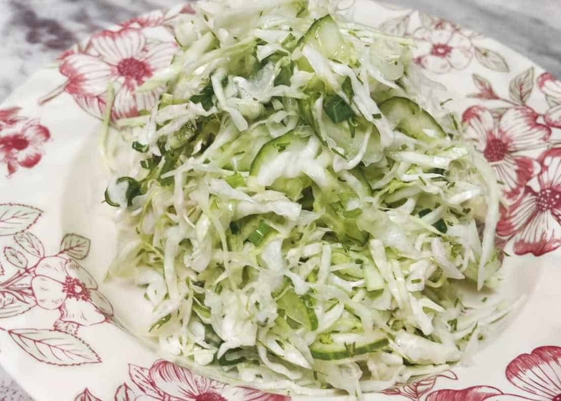 Cucumber and Cabbage Salad