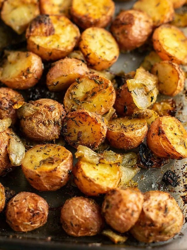 Onions and Roasted Potatoes