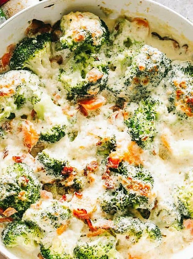 Creamy Broccoli and Cheese with Bacon