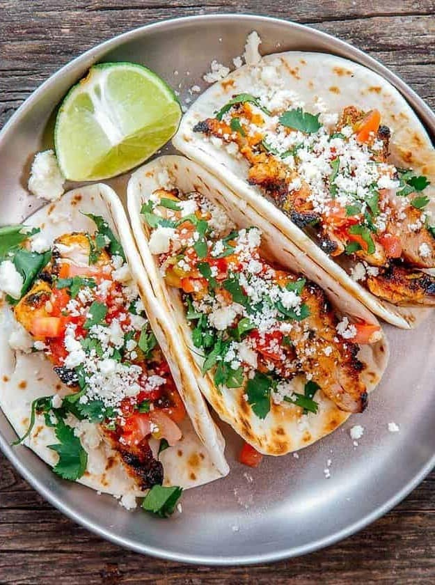 Cilantro Lime Grilled Chicken Tacos