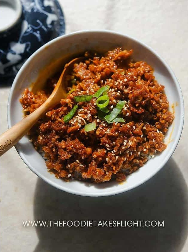 Shredded Tofu Bulgogi Rice Bowl