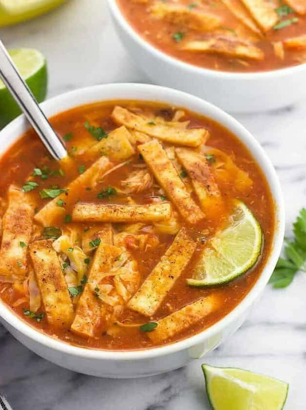 Easy Chicken Tortilla Soup with Rice