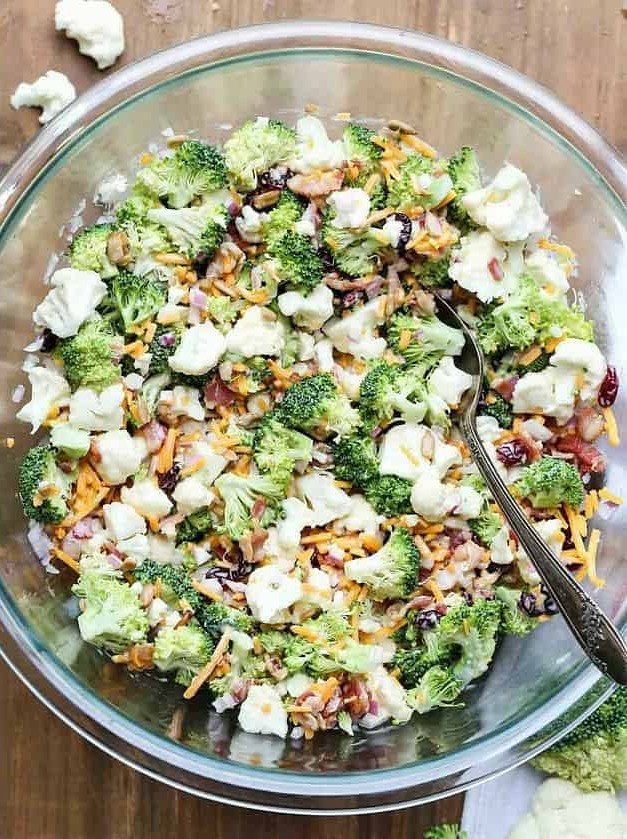 Cauliflower Broccoli Salad