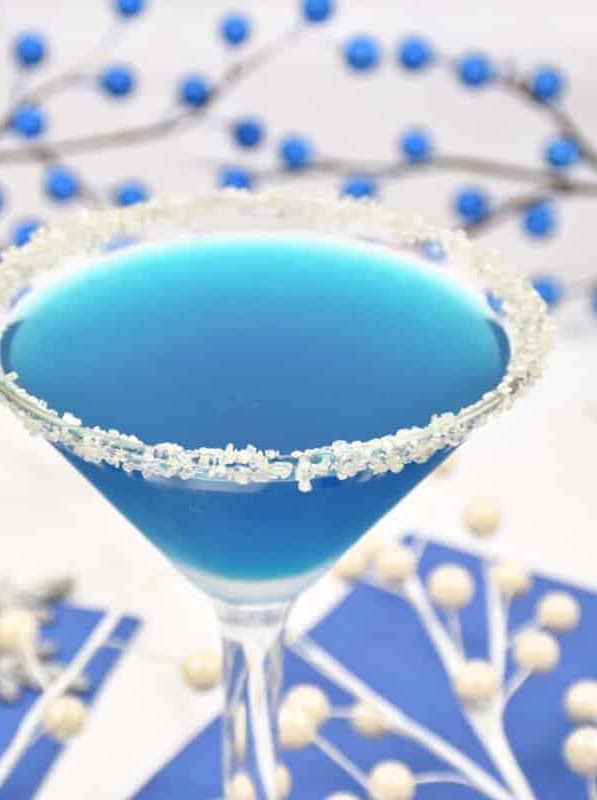 Blue Glacier Holiday Cocktail