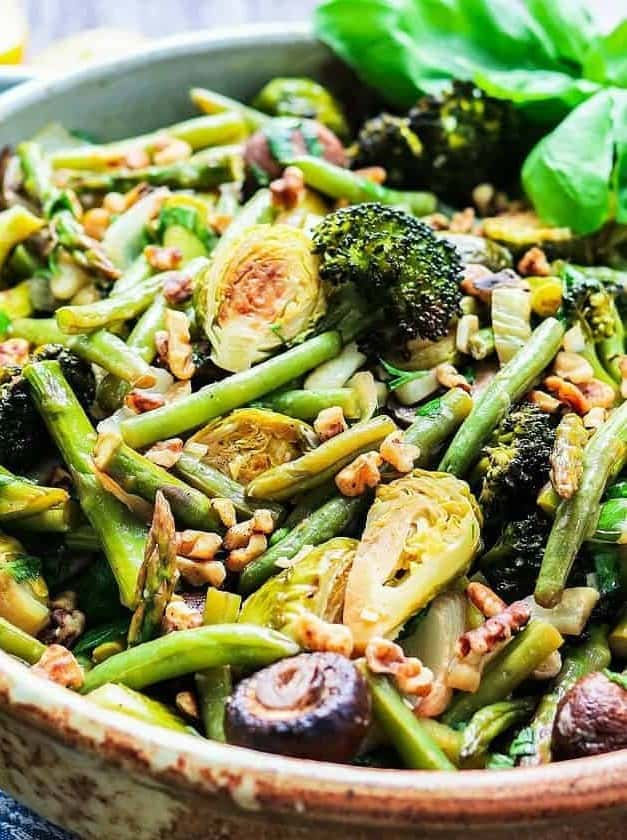 Balsamic Roasted Green Vegetables