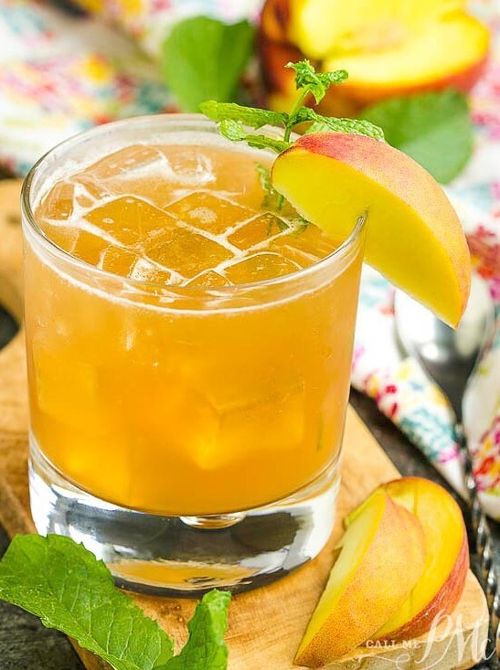 Peach Old Fashioned Cocktail