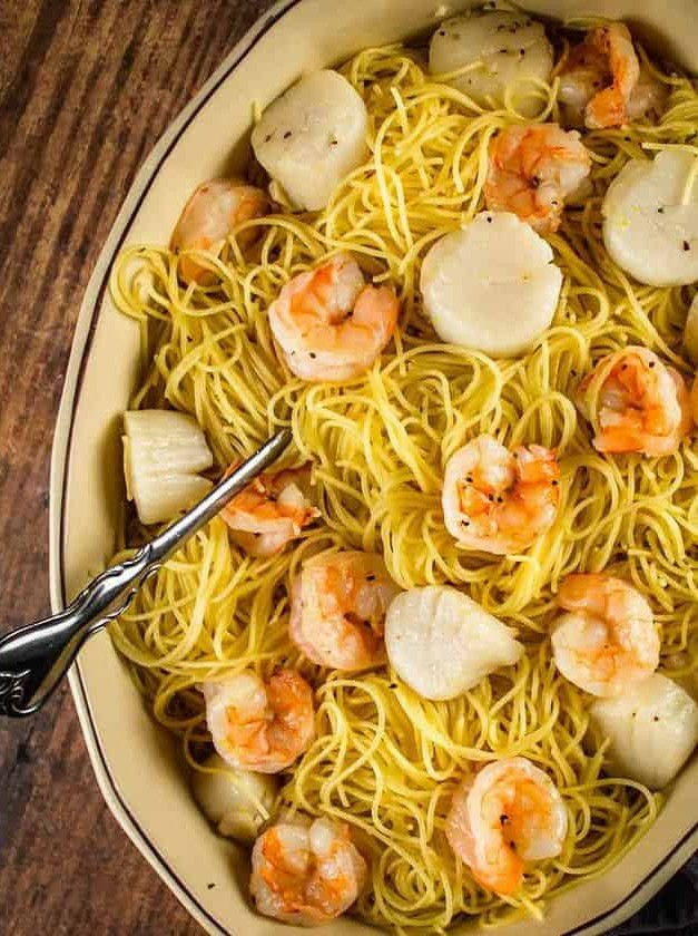 Jumbo Shrimp and Scallop Scampi