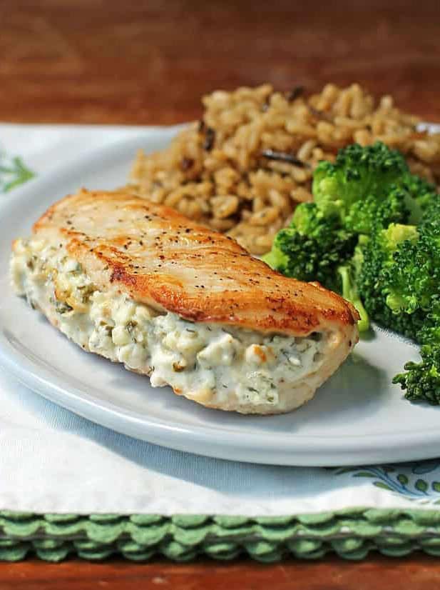 Cream Cheese and Herb Stuffed Chicken