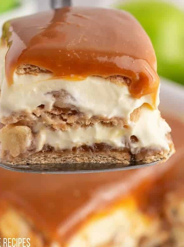 Caramel Apple Eclair Cake