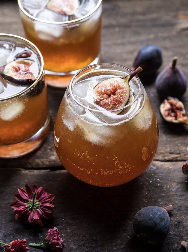 Fig Bourbon Cider Smash