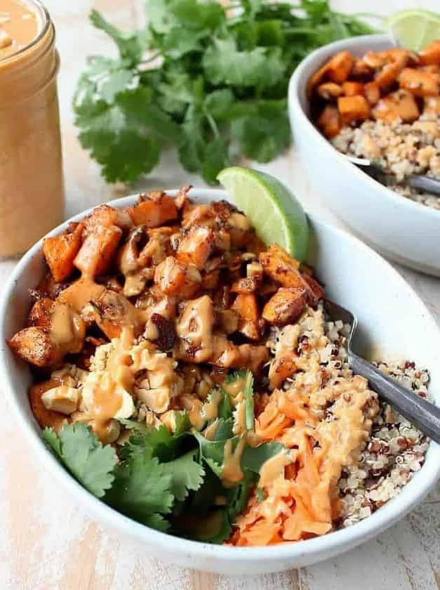 Thai Peanut Sweet Potato Buddha Bowl