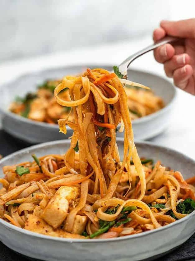 Vegetarian Pad Thai with Tofu