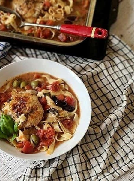 One-Pan Baked Italian Chicken Pasta