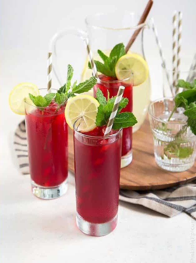 Mint Hibiscus Lemonade