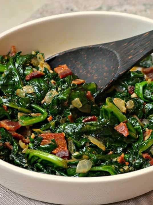 Sauteed Spinach with Bacon