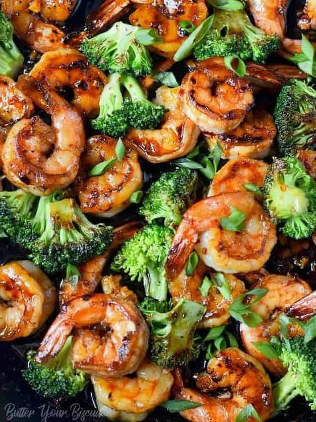 Honey Garlic Butter Shrimp & Broccoli