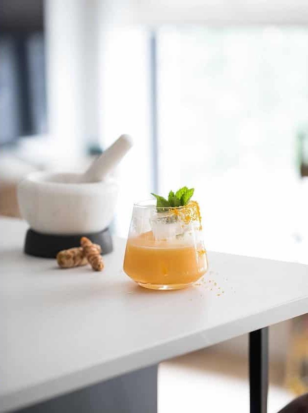 Turmeric Coconut Rum Cocktail