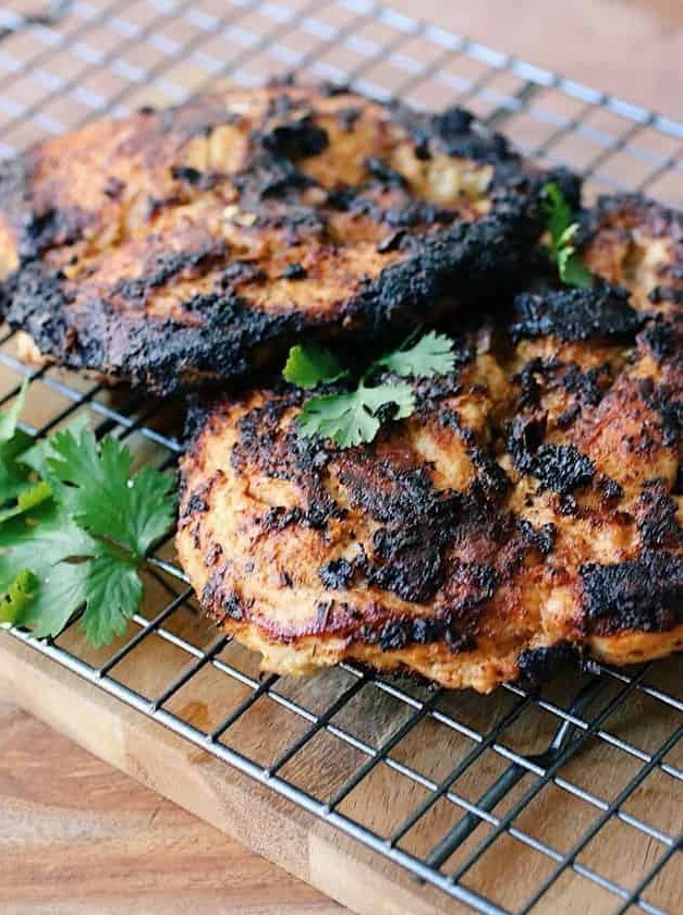 Grilled Green Curry Chicken in Coconut Milk