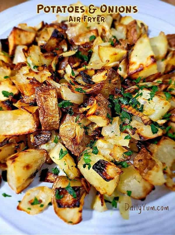 Air Fryer Potatoes and Onions