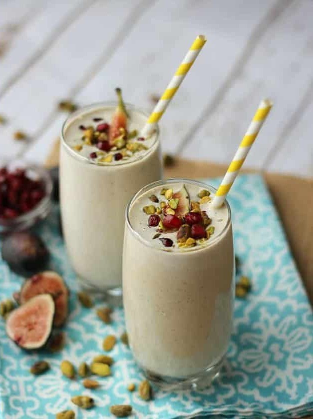 Post Workout Smoothie with Pistachios and Tahini