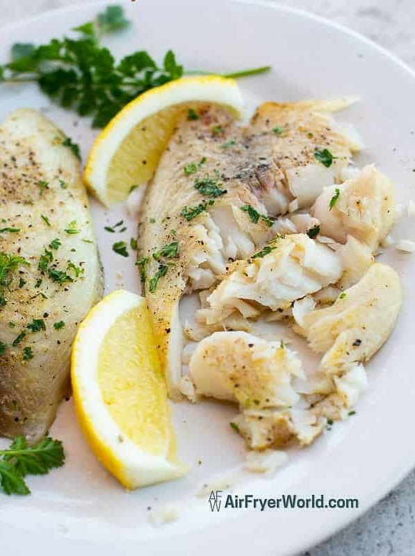 Air Fryer Healthy White Fish with Garlic & Lemon