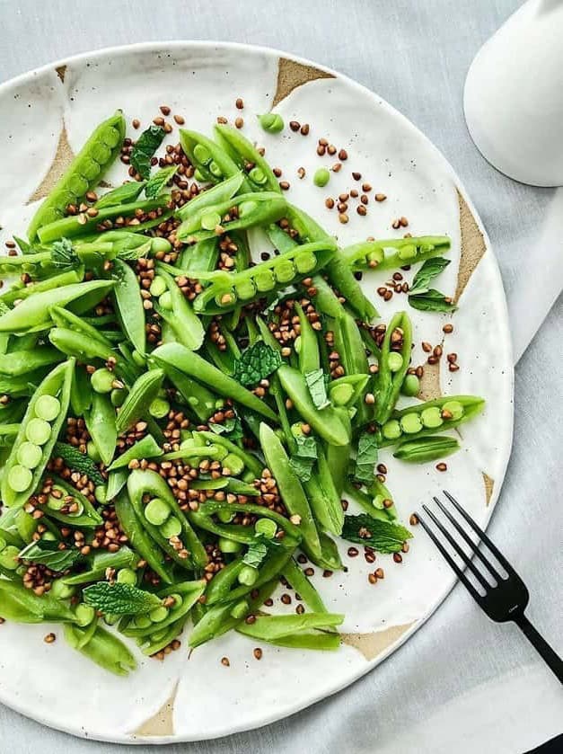 Snap Pea Salad with Roasted Buckwheat