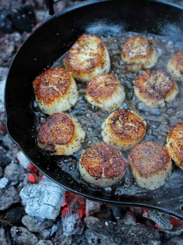 Brown Sugar and Guinness Scallops