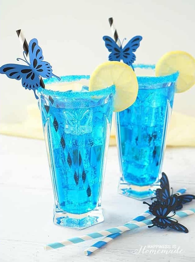 Electric Blue Butterfly Cocktail