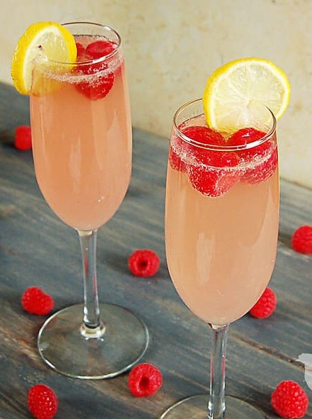 Raspberry Peach Mimosa