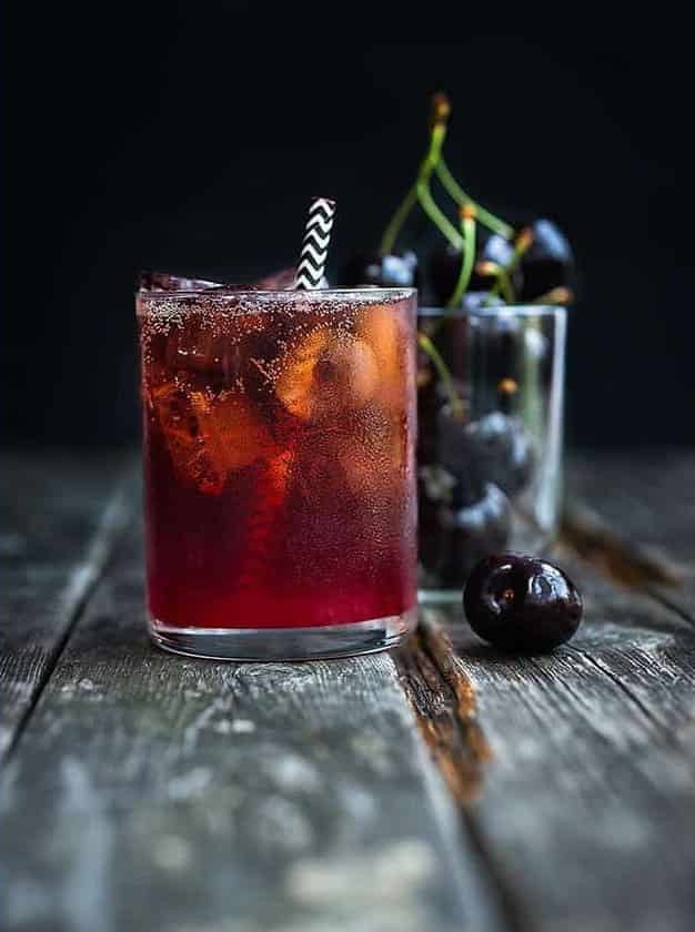 Black Cherry Bourbon Cola Smash