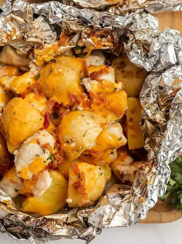 Grilled Crack Chicken Foil Packs