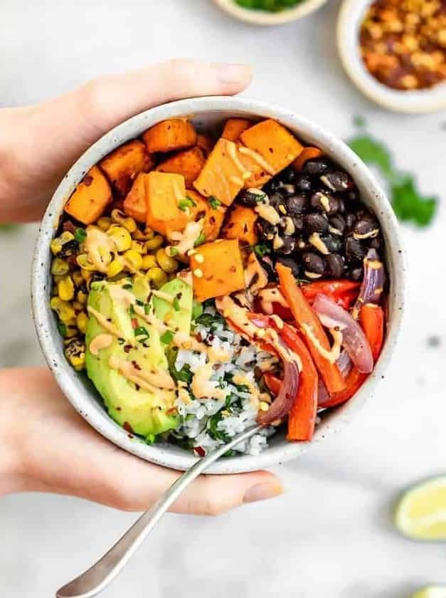 Vegan Sweet Potato Burrito Bowl