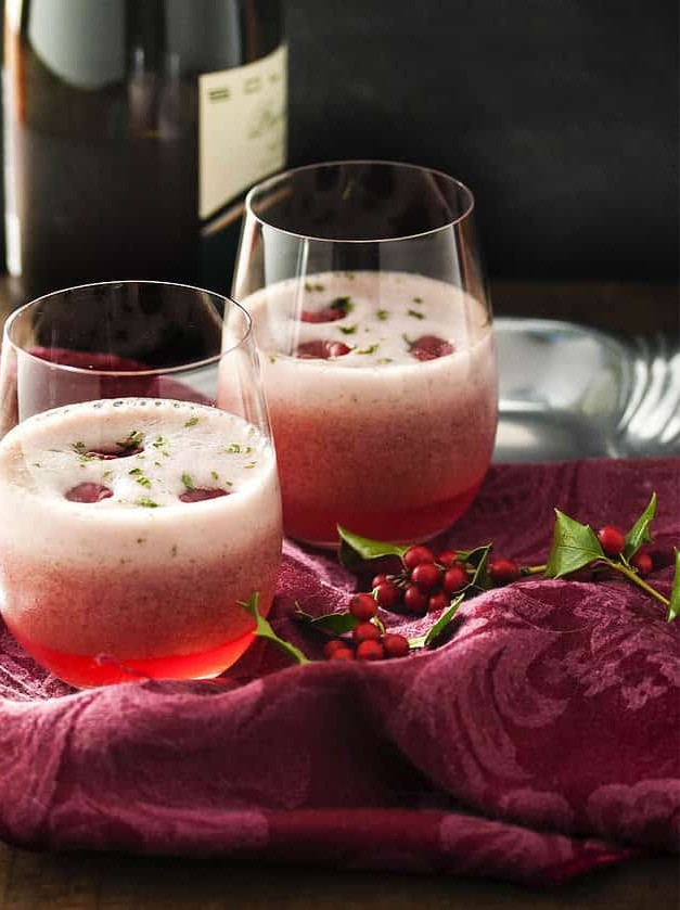 Raspberry Mint Prosecco Cocktail