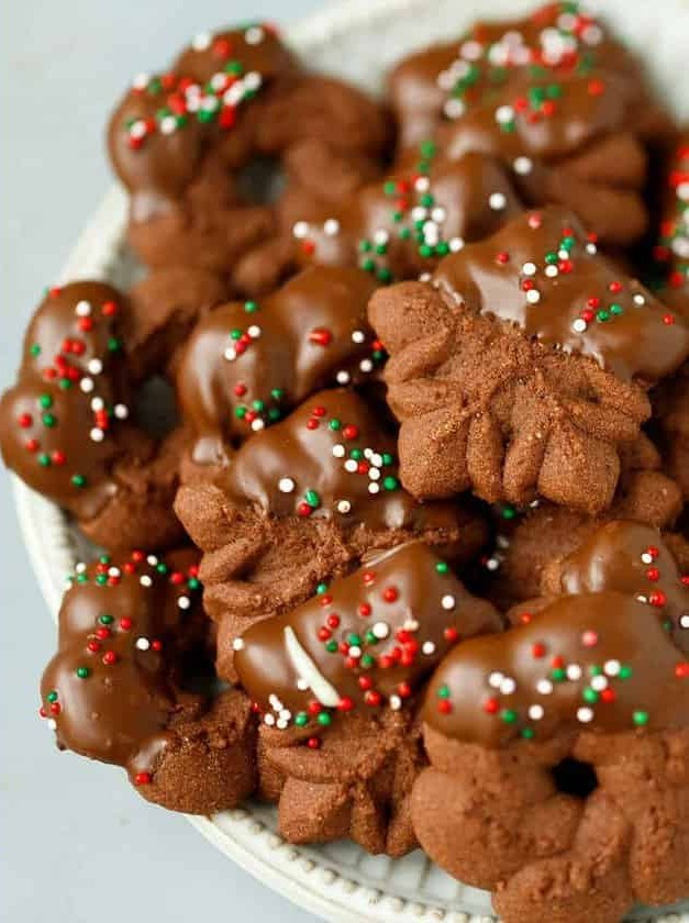 Chocolate Spritz Cookies