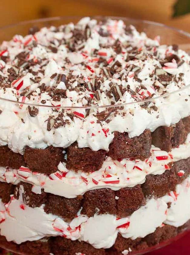 Peppermint Brownie Trifle