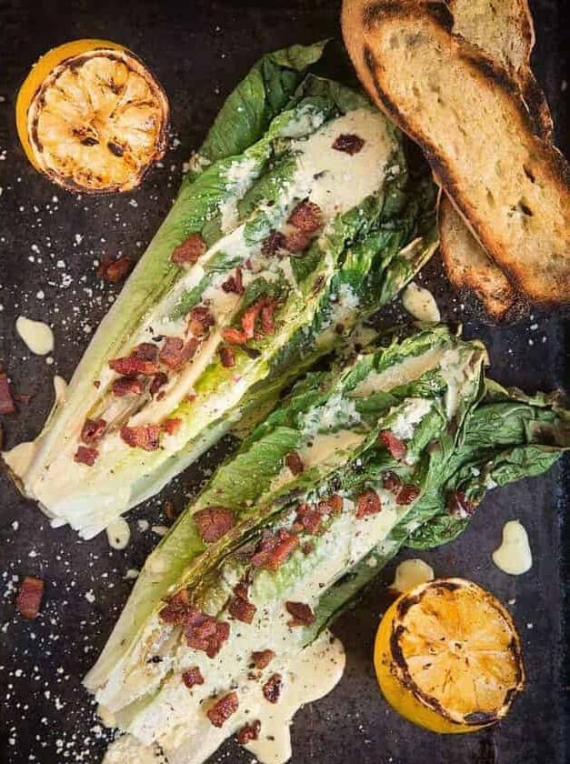 Grilled Romaine Caesar Salad