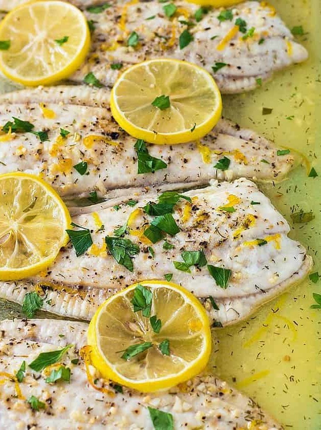 Baked Lemon Butter Flounder