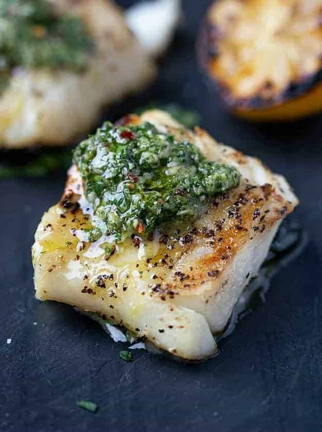 Grilled Cod with Chimichurri