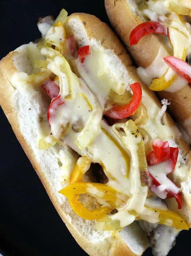 Philly Cheesesteaks with Provolone Cheese Sauce