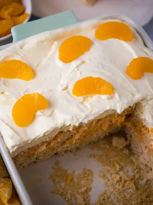 Orange Jello Poke Cake