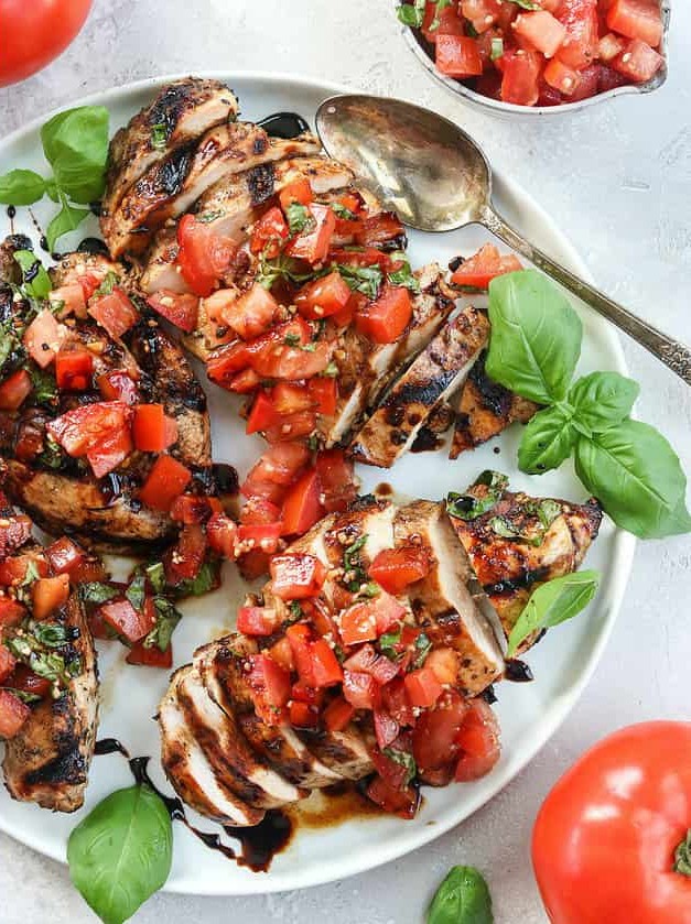 Paleo Grilled Bruschetta Chicken