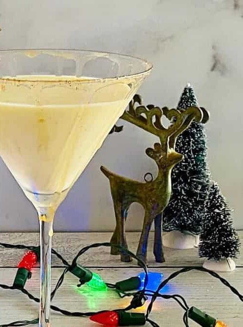 Eggnog Vodka Martini