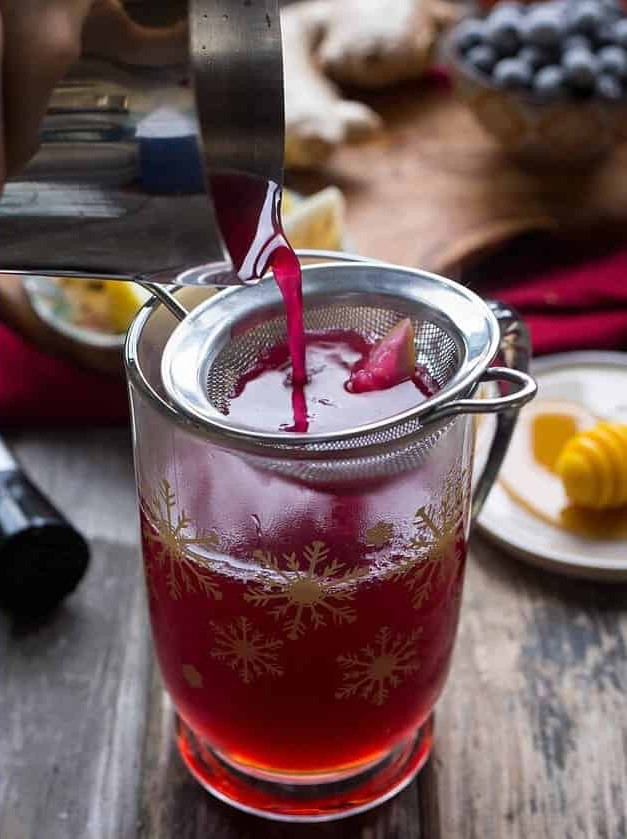 Blueberry Ginger Hot Toddy