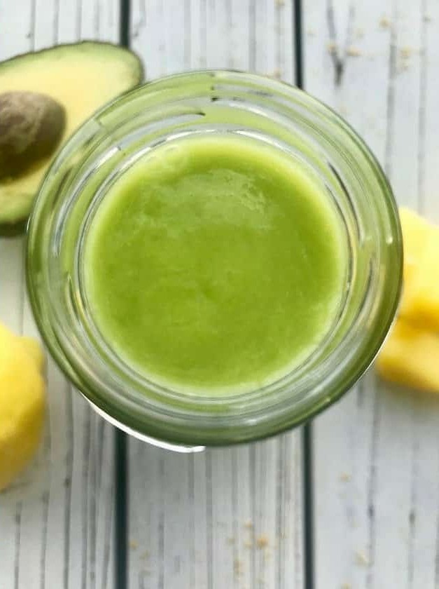 Healthy Avocado Smoothie with Pineapple and Ginger