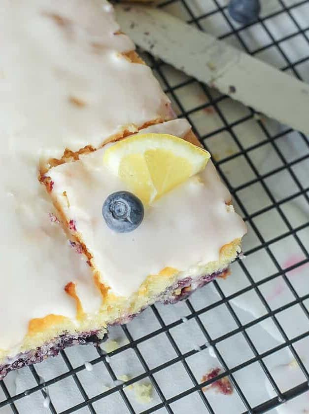 Lemon Blueberry Sheet Cake