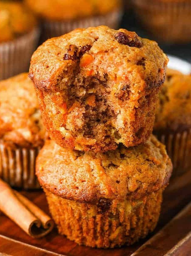 Soft & Moist Carrot Muffins